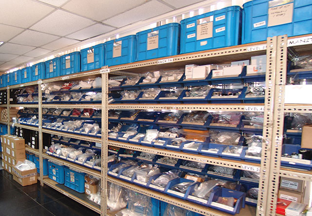 Spare parts in-stock to respond quickly to customer’s needs